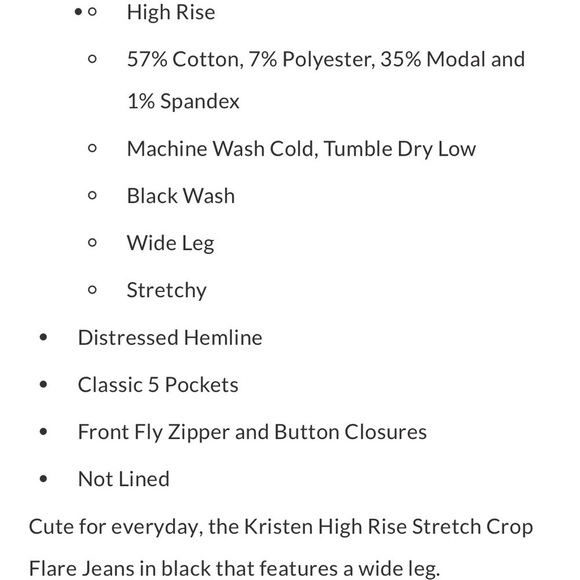 VICI Black Brooke High Rise Stretch Crop Skinny Jeans size 29 New with tags - Picture 5 of 11